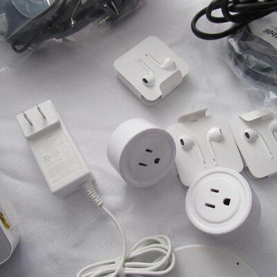 Iphone earbuds, smart plugs