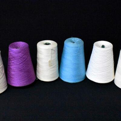6 Large Spools Thread Roselon Dixie and More