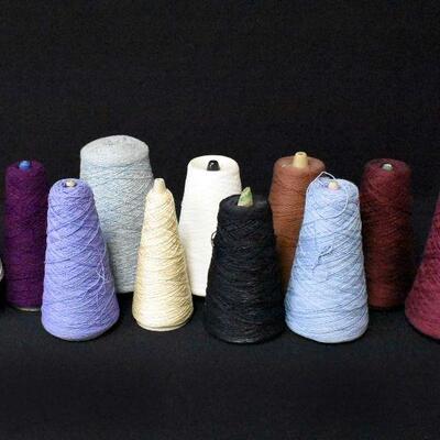 12 Cone Shaped Spools Yarn/Thread Dixie & More