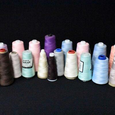 22 Cone Shaped Spools Thread/Yarn A & E and More