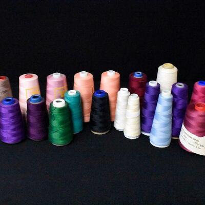 22 Spools/Cones Thread/Yarn Stitchcraft & More