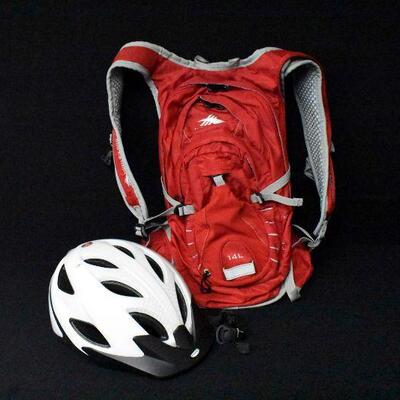 Bicycle Helmet & Back Pack