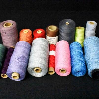 16 Spools of Thread / Yarn - Bernat Linen and More