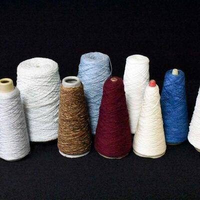 10 Cone Shaped Spools Yarn Spinnerin & More