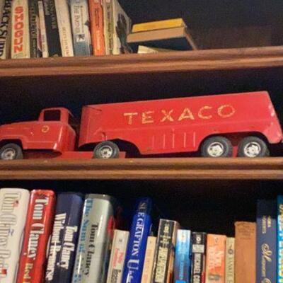 red texaco metal truck