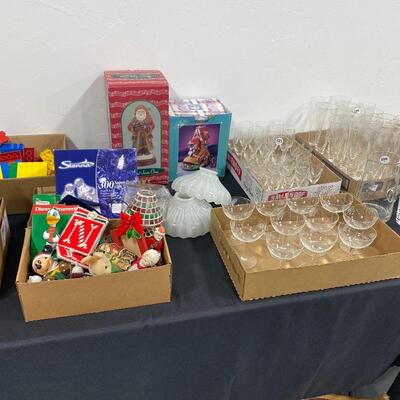 Miscellaneous Christmas Items & Crystal Glasses