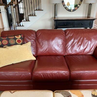pair of leather sofas