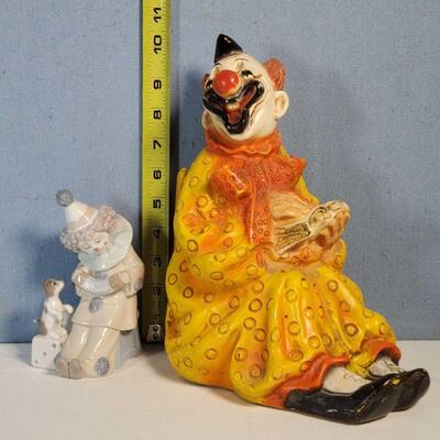 Lladro and Universal Statuary Clown Figurines