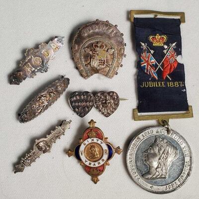 Queen Victoria Jubilee Sterling and Other Jewelry