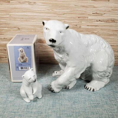 Lladro Polar Bear Figurine