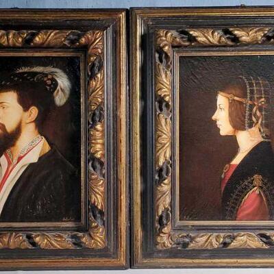 2 fine art oil reproductions of famous portraits