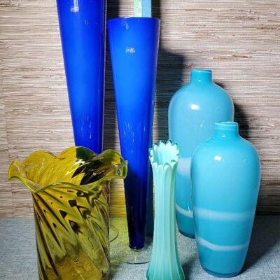 Retro Vintage Glass Vases 