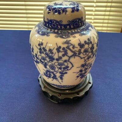 Vintage cherry blossom ginger jar