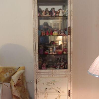 White Asian Display Cabinet (There are 2 of them)