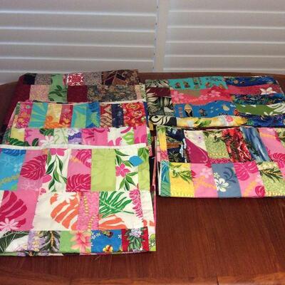 Afm033 Five Vintage Hawaiian Quilt Blankets