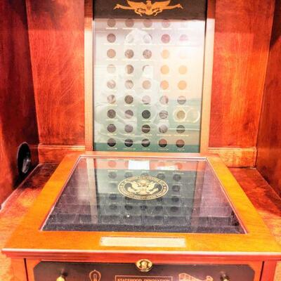 Coin collection display case