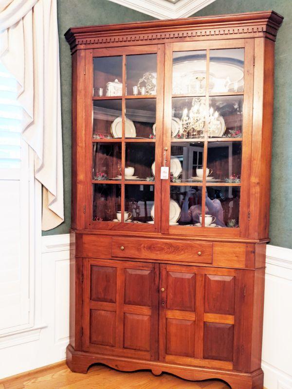 Antique corner cabinet c 1860