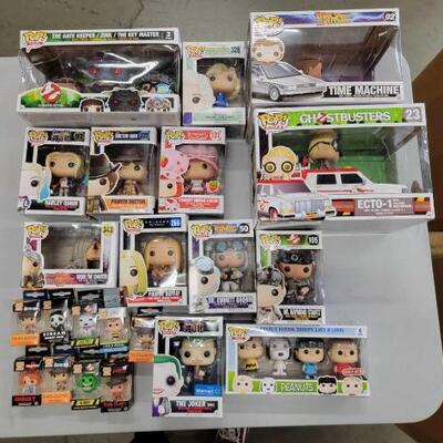#1506 • Pop Collection in Original Packaging: Includes Characters from Ghost Busters, Friends, Suicide Squad, Peanuts, Doctor Who and...
