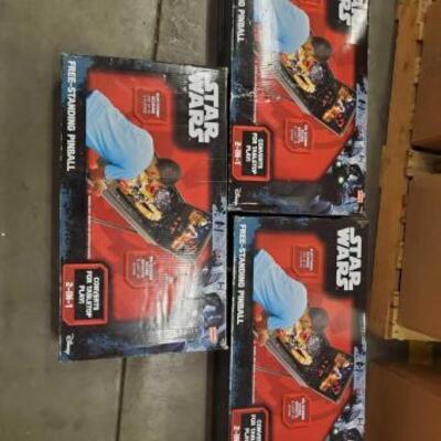 #1012 • 3 Sets Of Star Wars Free-Standing Pinball.3 Sets Of Star Wars Free-Standing Pinball.
