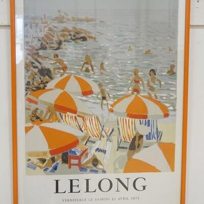 1011	1973 FRENCH GALLERY POSTER, LELONG. 22 IN X 31 3/8 IN INCLUDING FRAME

