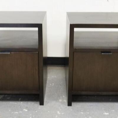1060	PAIR OF ROOM & BOARD FILE CABINETS *BAMBOO TIMBRE* MARIA YEE. DOVETAILED TOP CORNERS, 20 IN X 22 IN, 24 IN HIGH
