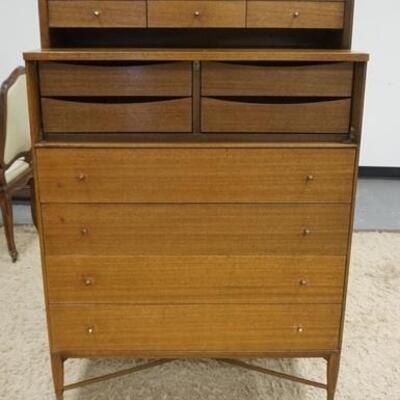 1001	CALVIN PAUL MCCOBB MIDCENTURY MODERN CHEST, FALL FRONT DOOR THAT COVERED THE INTERIOR SHELVES IS MISSING. 36 IN W, 52 IN H 19 1/2 IN...