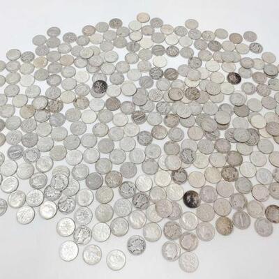 #2596 â€¢ Approx 200 Pre 1965 Mercury and Roosevelt Dimes: Approx 200 Pre 1965 Mercury and Roosevelt Dimes