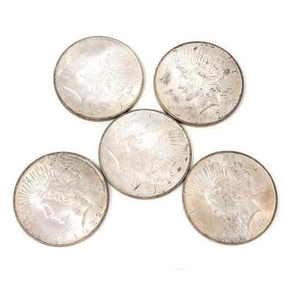 #2501 â€¢ (5) 1922 Silver Peace Dollars: Weighs Approx: 133.9g