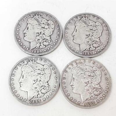 #2484 â€¢ (4) 1888 Morgan Silver Dollars. (2) Philadelphia Mint and (2) New Orleans Mint.#2485 â€¢ (4) 1921 Morgan Silver Dollars. (2)...