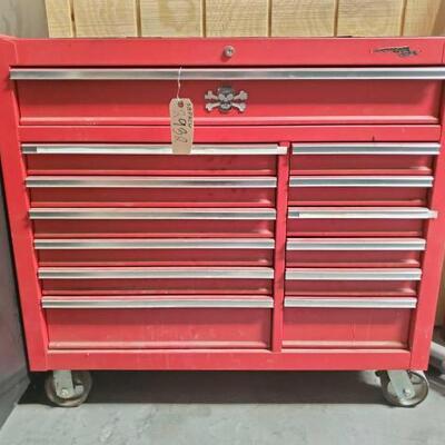 #2932 • U.S. General Rolling Tool Chest with Tools Measures Approx: 45