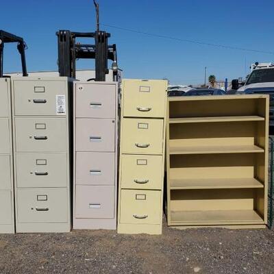 #10060 â€¢ (4) Filing Cabinets and Storage Shelves
Length Ranges: 15