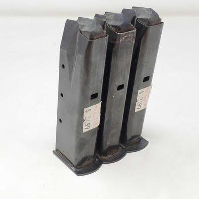 #1736 â€¢ (3) 15 Round Ruger P85 P89 9mm Magazine OUT OF STATE ONLY (3) 15 Round Ruger P85 P89 9mm Magazine