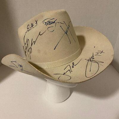 NHRA Signed Driver Cowboy Hat (Force, Hight Kalitta)