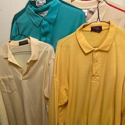 golf shirts are XL  