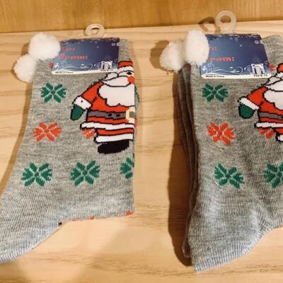 (2) Pair Christmas Socks are New with Tags