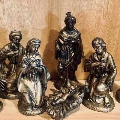 7 Piece Ceramic-Type Nativity Scene