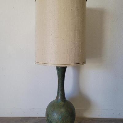 Mid Century Vintage Green Ceramic Lamp