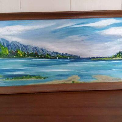 Kve002 Original Framed Scenic Oil Painting Signed by Artist