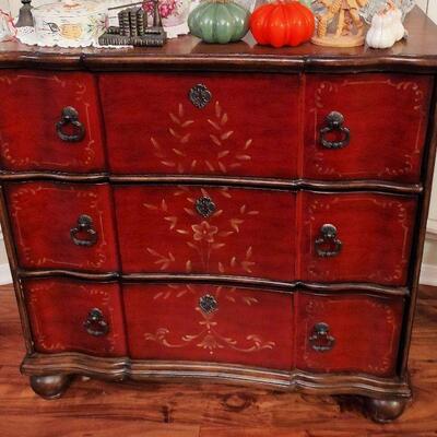 Pulaski Ruby Red Hand Painted Chest