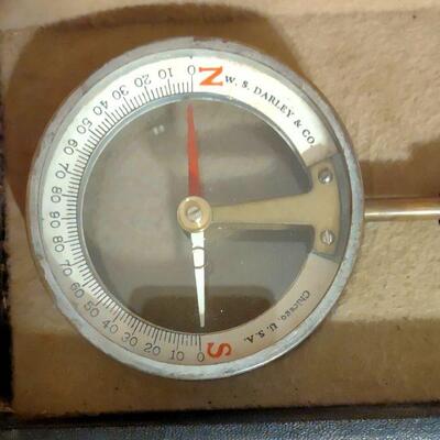W S Darley & Co Dip Needle Surveying Compass