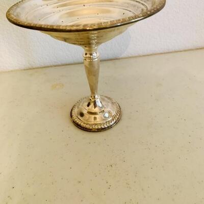 Empire Weigted Sterling Silver Compote, Marked