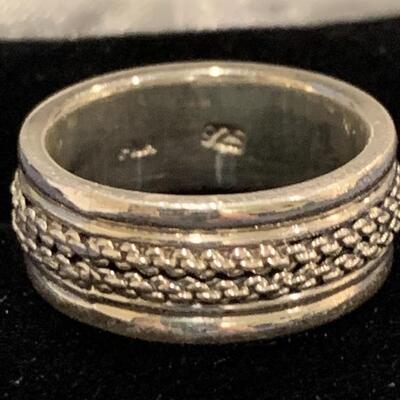 Sterling Silver Ring- Chain Link Design 6.5g