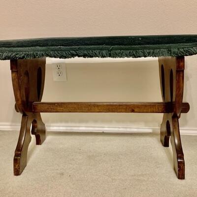 Western Wooden Bench with Custom Fitted Pad