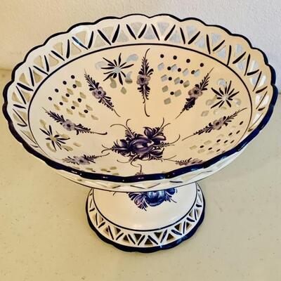 Blue & White Porcelain Compote, RCCL of Portugal