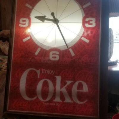 large vintage coke clock .Works great