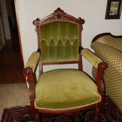 Green Eastlake chair #1 - $125 