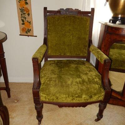 Green Eastlake chair #2 - $125 