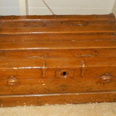 Antique flat top trunk - $75 