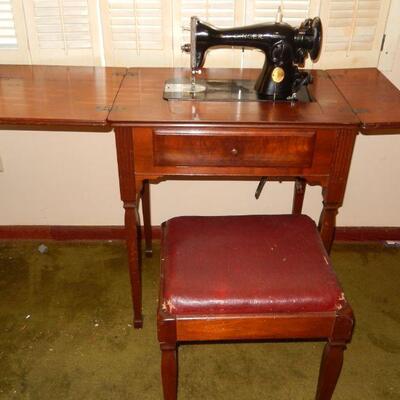 Singer model 15 - AH serial # - circa 1947 with cabinet & stool - $150 