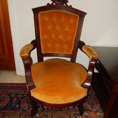 Gold Eastlake chair - $125 